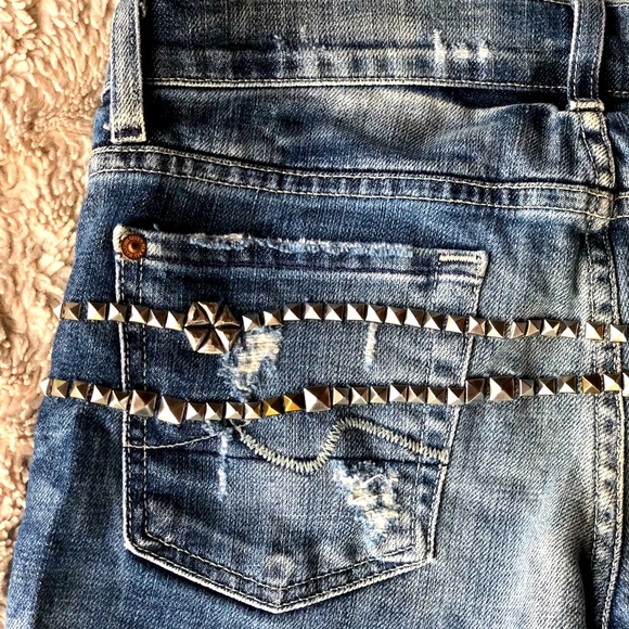 ❌❌SOLD❌❌. 7FAMK Roxanne Crystal Encrusted jeans with Swarovski Crystal - Picture 7 of 8